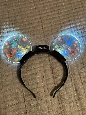 Disney Parks Mickey Mouse Fireworks/Happily Ever After Light Up Ears Headband • $15.99