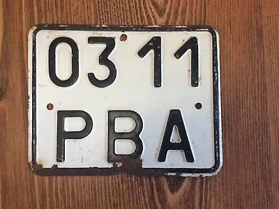 USSR SOVIET LICENSE PLATE MOTORCYCLE - PBА ( RIVNO Terretory UKRAINE ) 1970s • $12