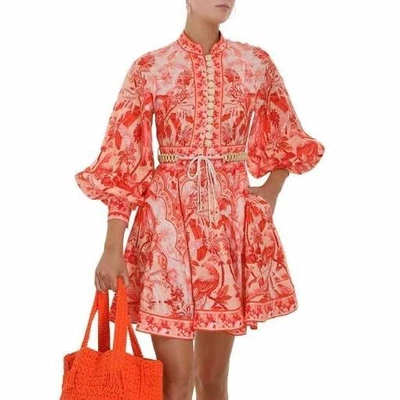 $550 • Buy Zimmermann Lyre Buttoned Mini Dress Size 0