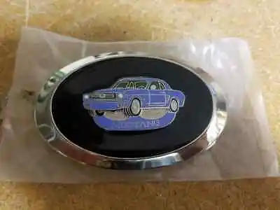 Vintage 1964.5 1965 1966 Mustang Blue Enamel Belt Buckle  - Never Used  • $20