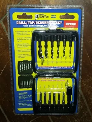 Drill Master ~Metric~ Drill/Tap/Deburr Bit Set W/Quick Change Hex Shank - #95529 • $22.10