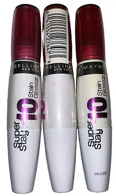 Pack OF 3 Maybelline New York Superstay 10 Hour Stain Gloss # 120 Berry Heavenly • $19.99