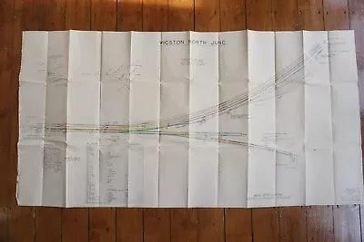 1964 Wigston North Junction Signalling Railway Track Linen Map  • £39.99