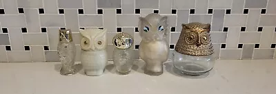 Set Of (5) Vintage Avon Owl Perfume & Cologne Bottles 1960's • $24