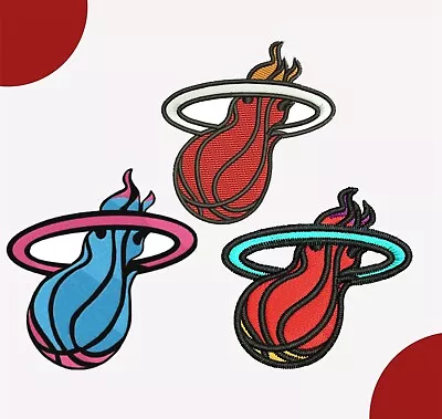 Miami Heat Patch Iron On Or Sew On - Miami Basketball Team Embroidery • $11.40