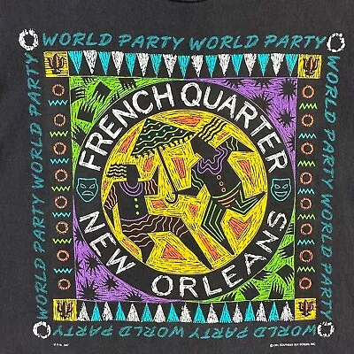 Vtg New Orleans Shirt Mens Large Bright Color Jazz Party 90s USA Single Stitch • $18.99