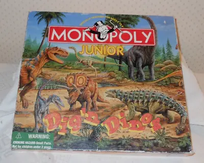 Monopoly Junior Dig'n Dinos Game By Parker Brothers 1998 Complete Dinosaurs  • $13.79