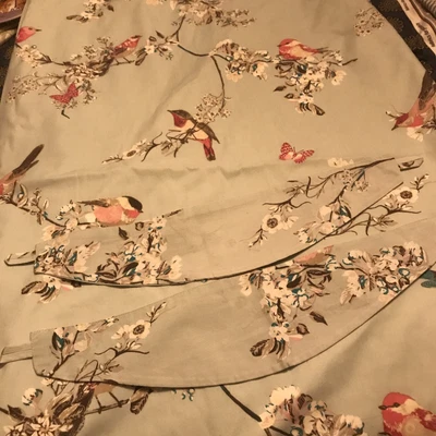 £14.99 • Buy Dunelm Birds Lined CURTAINS Duck Egg Blue64 W X 66”D + Tiebacks