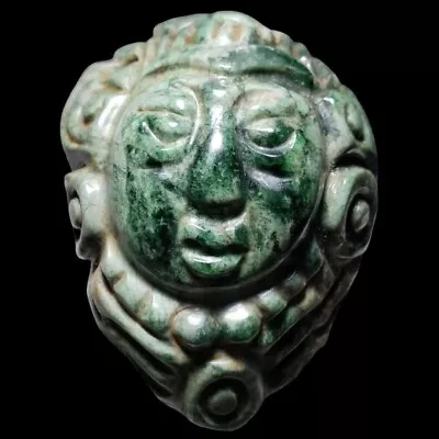 Pre-Columbian Maya Lord Jade Pendant • $1500