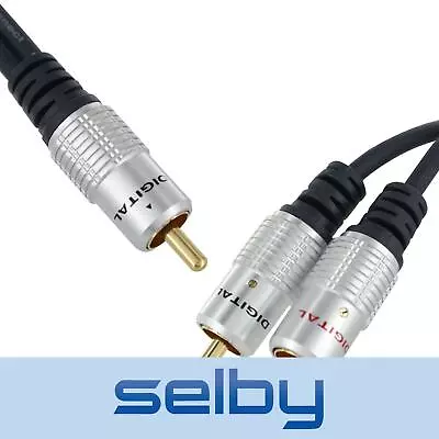 5m Subwoofer Audio Cable 1RCA To 2RCA Y Splitter Cord Lead • $18.95