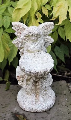 £10.95 • Buy Large Magical Fairy Garden Ornament Stone Effect Figurine Angel Statue Bird Bath