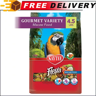 Kaytee Fiesta Macaw Bird Food Supports Brain Heart Skin & Feather 4.5 Lbs • $28.72