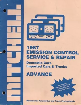MITCHELL - 1987 Emission Control Service & Repair Manual - PRISTINE UNUSED L@@K • $14.95