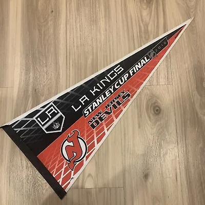 LOS ANGELES KINGS Vs NEW JERSEY DEVILS 2012 NHL STANLEY CUP FINAL PENNANT BANNER • $24.99