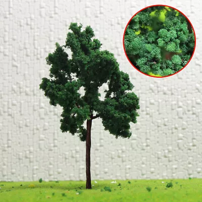 20pcs O Scale Deep Green Model Roadside Trees 1:50 11cm Mini Diorama D11054 • $16.99