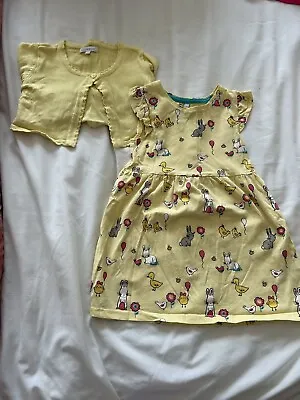 £1.50 • Buy Girls Bluezoo Dress And Cardigan - Easter - Bunnies - 18-24 Months