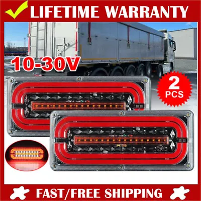 Pair Sequential Indicator LED Tail Lights Trailer Ute Caravan Truck Stop  10-30V • $49.57