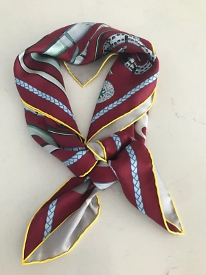 $300 • Buy Hermes Silk Scarf 90cm X90cm Cannes Et Cannes
