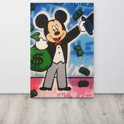 Alec Monopoly Canvas Print Mickey Mouse Wizard Framed And Ready To Hang Art  • £46.26