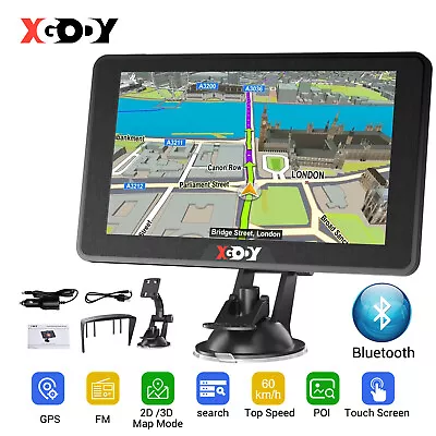 XGODY 7  Bluetooth GPS Navigation 8+256 Touch Screen Navigator Commercial Driver • $83.99