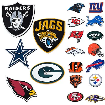 New NFL 32 Teams Home Decor EVA Foam 3D Wall Clock Made In U.S.A • $38.09