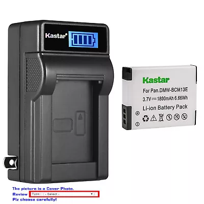 Kastar Battery LCD Wall Charger For Panasonic DMW-BCM13 Panasonic Lumix DMC-ZS30 • $7.99