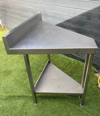 £40 • Buy Stainless Steel CORNER Catering/prep Table Work Top Heavy Dut Commercial Kitchen