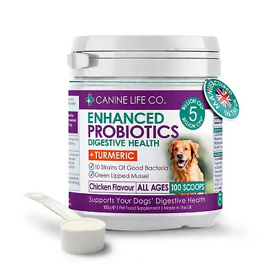 Probiotics For Dogs With Green Lipped Mussel Gut Health 100g Powder Made In UK • £34.99