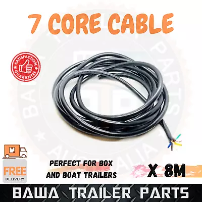 8M X 7 Core Cable Wire Lights Wiring LED Caravan Trailer Truck Boat Automotive • $40.95