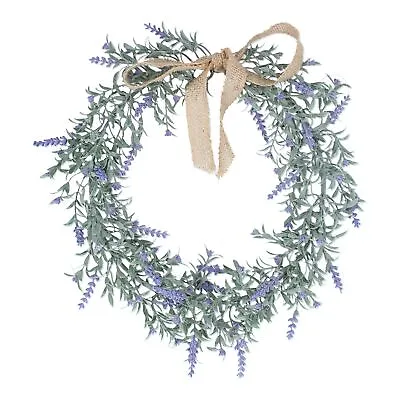 Fine Lavender Round Wreath Artificial Faux Decoration - Gisela Graham Decor NEW  • £19.99