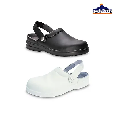 Portwest Steelite Safety Clog FW82 - Detachable Back Strap Comfort Footwears • £39.49