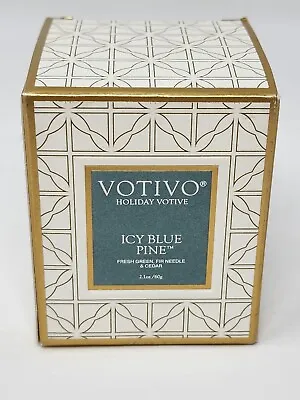 Votivo Icy Blue Pine Holiday Votive Candle -Mini Size (2.1 Oz) NEW IN BOX  • $13