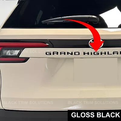 Gloss Black Letter Vinyl Decal Inlay Tailgate Rear For Toyota Grand Highlander • $19.99