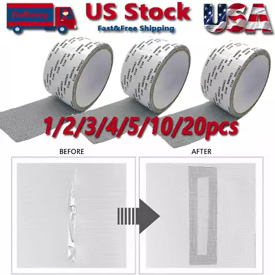 Screen Patch Repair Kit Window Repair Tape Fiberglass Covering Mesh Tool 5*200cm • $32.43