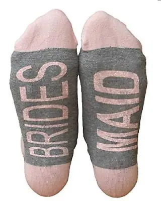 £9.81 • Buy The Paisley Box Women's Bridal Socks - Bridesmaid (Pink & Gray) - 7-11 Wdrz