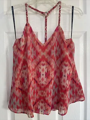 New Guess Marciano Flowy Summer Halter Back Sleeveless Top Blouse M • $35.99