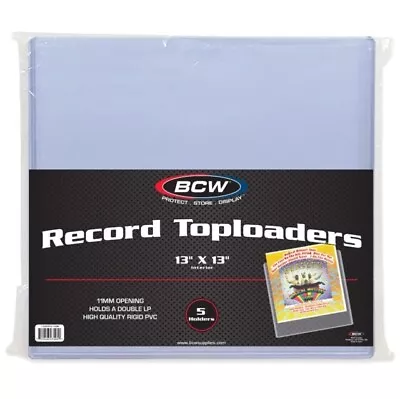 Vinyl Record Top Loader BCW (Pack Of 5) 11mm Opening Clear Plastic 33RPM 12 Inch • $24.65