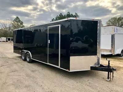 $7995 • Buy NEW 8.5X24 V-NOSE ENCLOSED CAR HAULER TRAILER 5200 LB AXLES, RADIALS, 8.5 X 24