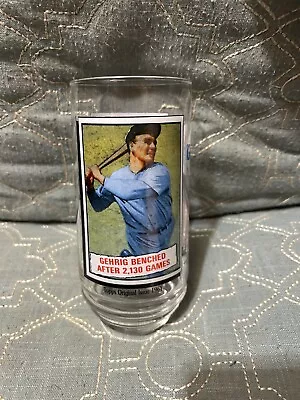 Lou Gehrig Benched McDonald’s 1993 Drinking Glass MLB • $8