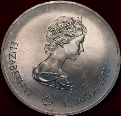 Uncirculated 1974 Canada $5 Silver Foreign Coin • $2.25