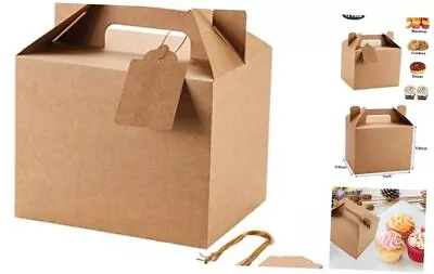 12 Pack Treat Boxes Kraft Paper Party Favor Boxes Gable Boxes Gift Boxes Brown • $19.60