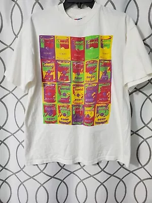 Vintage Andy Warhol Campbell Soup Shirt Single Stitch Large Art Rare 80s 90s  • $120