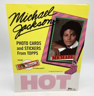 1984 Michael Jackson Cards Store Display Promotional Flyer Poster Excellent • $24.99