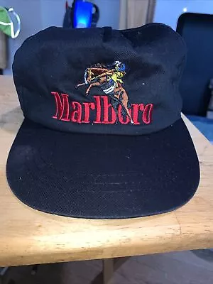 Vintage 1990's Marlboro Unlimited Cowboy Snapback Hat Cap Rare Brown Version USA • $28