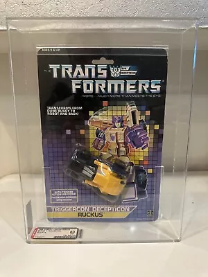 G1 Hasbro Takara Transformers Triggercon Ruckus AFA 80 MOSC • $588