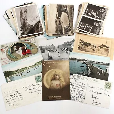 JOB LOT - Early Edwardian Vintage Postcards X 85 (from 1903 Onwards) **RARE** • £20