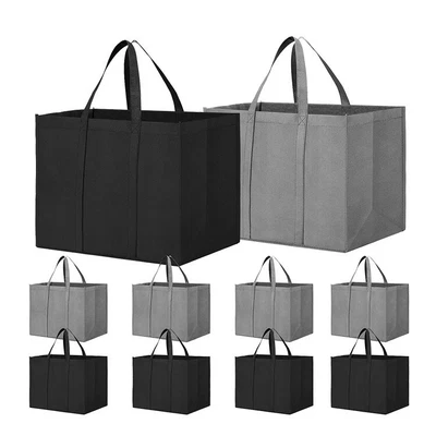 £7.59 • Buy 2 /4 X Eco Reusable Shopping Grocery Bag Non Woven Tote Reinforced Base Handbag