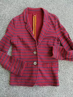 Merona Women's XS Burgundy & Navy Striped Jacket Blazer 100% Cotton • $9.50