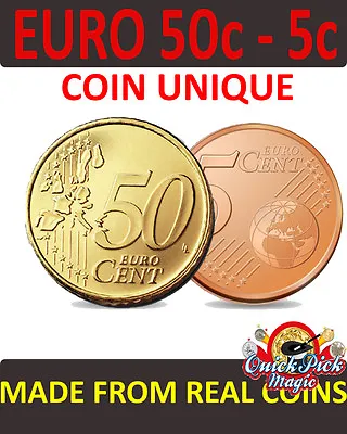 EURO COIN UNIQUE / 50c - 5c EURO COIN UNIQUE MAGNETIC VERSION VANISHING 5c EURO • £16.99