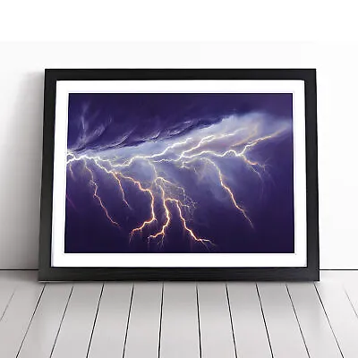 Enticing Lightning Bolts Vol.1 Wall Art Print Framed Canvas Picture Poster Decor • £14.95